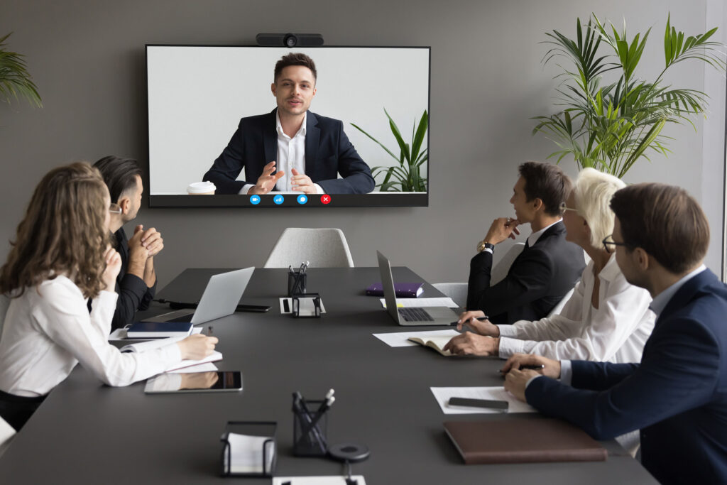 Video presentation skills during a large video conference